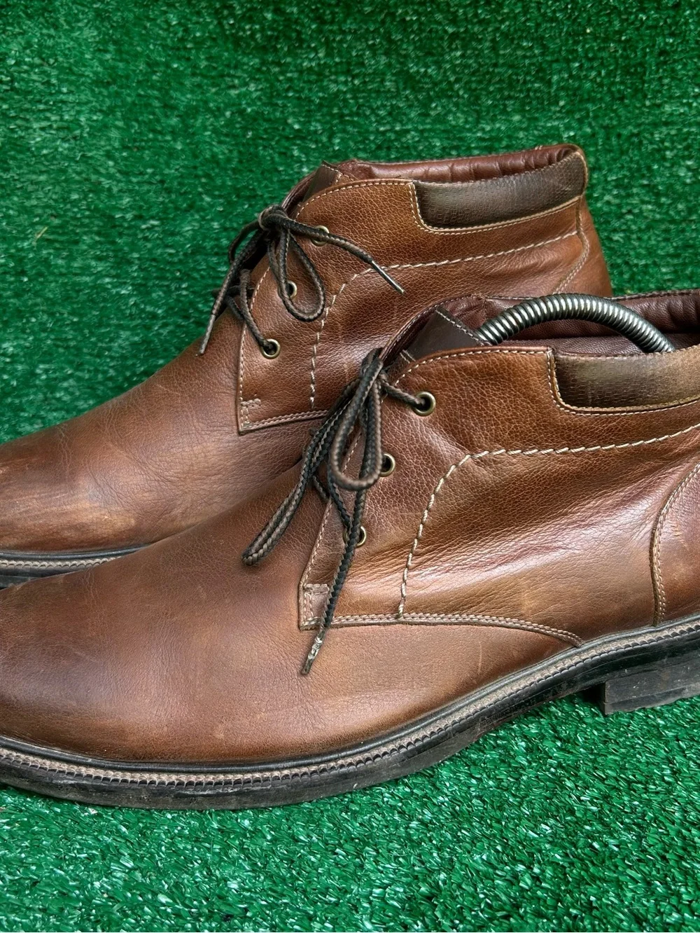 Johnston Murphy 1850 Baird Brown Leather Chukka Boots Mens 11 M 27-1262 Ankle